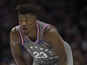 Jimmy Butler of the Philadelphia 76ers.  (MITCHELL LEFF/Getty Images)