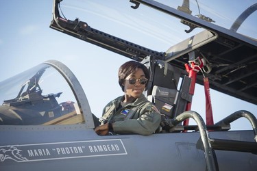 Lashana Lynch in a scene from Marvel's Captain Marvel. (Marvel Studios)