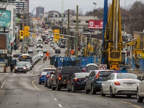 Looking west along Eglinton Ave. W. at Bathurst St. in Toronto, Ont. on Thursday December 27, 2018. (Ernest Doroszuk/Toronto Sun/Postmedia)