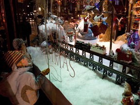 The Bay's Christmas window display at Yonge and Queen Sts. (Sun files)