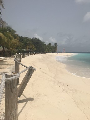 Palm Island beaches like so many in the Caribbean are pristine. The resort was built in 1999. (Kim Pemberton photo)