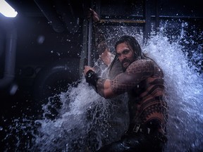 Jason Momoa as Aquaman/Arthur Curry in a scene from “Aquaman.”