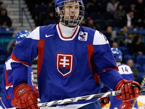 Martin Marincin of Team Slovakia skates during the 2010 IIHF World Junior Championship Tournament Relegation game against Team Czech Republic on Jan. 4, 2010 at the Credit Union Centre in Saskatoon, Sask.