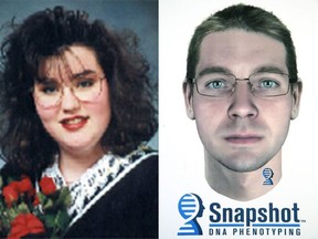 Murder victim Renee Sweeney and a composite of the man suspected of killing her.