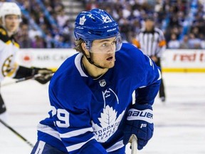 Maple Leafs forward William Nylander will make his long-awaited season debut on Thursday night against the Red Wings.
(ERNEST DOROSZUK/TORONTO SUN FILE)