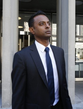 Suganthan Kayilasanathan is seen September 25, 2014 after being cleared of all charges related to allegations he and another doctor drugged and sexually assaulted a 23-year-old medical student at the Sheraton Centre in 2011. Jack Boland/Toronto Sun)