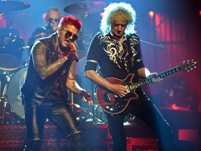 Adam Lambert (L) and Brian May of Queen are seen in this 2017 file photo. (Ed Kaiser/Postmedia Network)