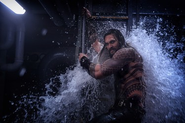 Jason Momoa in a scene from "Aquaman." (Warner Bros.)