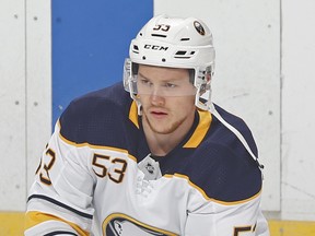 Jeff Skinner of the Buffalo Sabres scored his 20th goal of the season on Nov. 30, 2018. (JOEL AUERBACH/Getty Images)