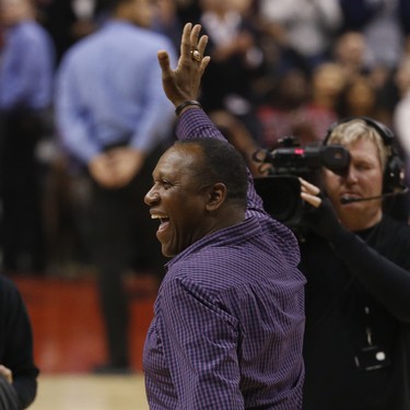 Joe Carter at the Mandela 100 celebrations during the first quarter in Toronto, Ont. on Thursday December 6, 2018. Jack Boland/Toronto Sun/Postmedia Network