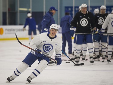 Toronto Maple Leafs Zach Hyman during a team skate at the MasterCard Centre in Toronto, Ont.  on Monday December 10, 2018. Ernest Doroszuk/Toronto Sun/Postmedia