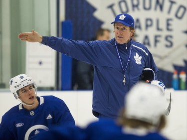 Toronto Maple Leafs head coach Mike Babcock during a team skate at the MasterCard Centre in Toronto, Ont.  on Monday December 10, 2018. Ernest Doroszuk/Toronto Sun/Postmedia