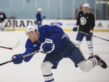 Toronto Maple Leafs Connor Brown during a team skate at the MasterCard Centre in Toronto, Ont.  on Monday December 10, 2018. Ernest Doroszuk/Toronto Sun/Postmedia