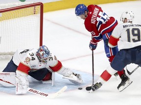 Canadiens' Jesperi Kotkaniemi used a toe-drag to elude Panthers' goalie James Reimer and defenceman Michael Matheson before scoring his sixth goal of the season Tuesday night at the Bell Centre.