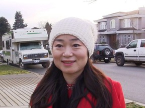 Karen Wang speaks during an interview in Burnaby, B.C., on Tuesday, Jan. 15, 2019, in this image taken from video.  THE CANADIAN PRESS/Laura Kane