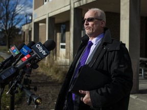 Toronto Police Det. Paul Worden, speaks Jan. 6 outside of 41 Division about Toronto’s first murder of 2019. (Ernest Doroszuk, Toronto Sun)