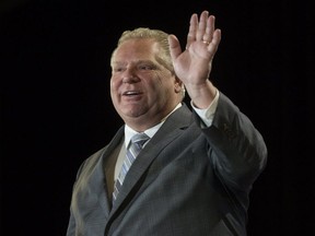 Premier Doug Ford speaks to the Economic Club of Canada on Jan. 21, 2019. (Stan Behal,Toronto Sun)