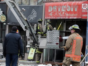 Toronto Fire battled a four-alarm blaze at the Detroit Eatery on Danforth Ave. in Toronto on Tuesday, Jan. 22, 2019. (Dave Abel/Toronto Sun/Postmedia Network)