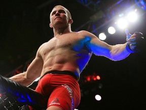 Misha Cirkunov  celebrates his victory over Nikita Krylov during UFC 206 at the Air Canada Centre on December 10, 2016 in Toronto. (Vaughn Ridley/Getty Images)