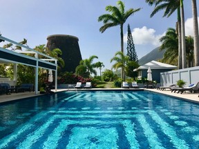 Montpelier Plantation & Beach on Nevis still has the old sugar mill that once operated on the estate. (PAT LEE)