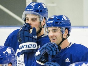 Auston Matthews and John Tavares (right) are going to the NHL all-star game for the Maple Leafs. (Craig Robertson/Toronto Sun)