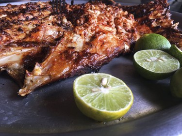 Grilled red snapper is one of many dishes served along the beach in Acapulco on Friday December 7, 2018, in Mexico. Veronica Henri/Toronto Sun/Postmedia Network
