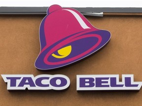 A Taco Bell restaurant is seen Tuesday, April 25, 2017 in Brossard, Que.