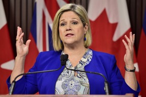 Ontario NDP Leader Andrea Horwath speaks during a press conference at Queen’s Park in Toronto on Monday, Dec. 17, 2018. (THE CANADIAN PRESS/Frank Gunn)