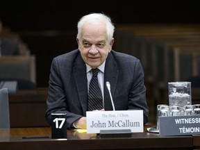 Canada's ambassador to China, John McCallum, waits to brief members of the Foreign Affairs committee regarding China in Ottawa on Friday, Jan. 18, 2019. THE CANADIAN PRESS/Sean Kilpatrick