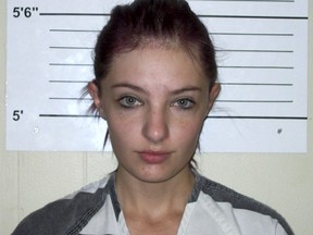 This undated booking photo provided by the Chickasaw County Sheriff's Office in New Hampton, Iowa, shows Cheyanne Harris.