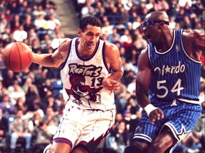 Doug Christie (left) was an integral part of the early Raptors. (File Photo)