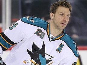 Ryane Clowe spent most of his decade-long NHL career with the San Jose Sharks. He stepped down as head coach of the ECHL's  Newfoundland Growlers on Jan. 24, 2019. (AL CHAREST/Postmedia Network files)