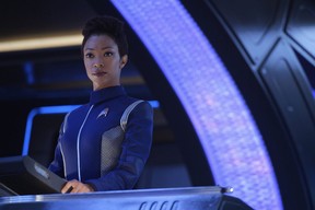 Sonequa Martin-Green as Michael Burnham in a scene from Season 2 of Star Trek: Discovery. (Ben Mark Holzberg/CBS)