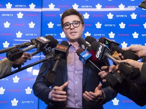 Maple Leafs GM Kyle Dubas spoke to the media on Tuesday and said that, despite the team's recent struggles, there is no need to panic. (Nathan Denette/CP File Photo)