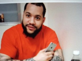 Jahmal "Bambino" Richardson is seen holding a cellphone and eating steak while in jail.
(Photo courtesy CityNews Toronto)