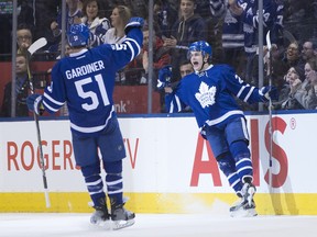 Forward William Nylander (right) and defenceman Jake Gardiner have been feeling the heat from Leafs Nation recently. (Chris Young/The Canadian Press)