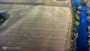 Geometric ‘henge’ — circular Neolithic earthwork patterns — discovered near Newgrange in July 2018. (Photo courtesy of National Monuments Service, Ireland)