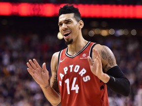 Raptors guard Danny Green attended his first Maple Leafs game on Sunday. Unfortunately, Toronto fell to the Coyotes. (Frank Gunn/The Canadian Press)