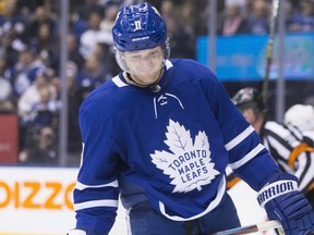 Toronto Maple Leafs' Zach Hyman reacts after Arizona Coyotes' Vinnie Hinostroza scores in Toronto, on Sunday, January 20, 2019.THE CANADIAN PRESS/Chris Young