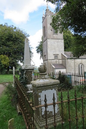 Old gravestones in cemetery in front of former St. Patrick’s Church, now Hill of Tara Visitor Centre, built 1822, it is the third church on the site. (Ian Robertson photo)