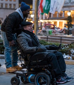 Kevin Hart and Bryan Cranston in a scene from The Upside.
