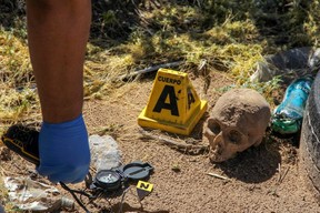 A SMALL WORLD AFTER ALL: The deadly handiwork of Mexican drug cartels, who have killed up to 150,000 people. GETTY IMAGES