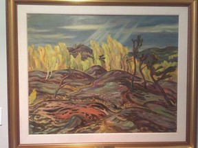 A.Y. Jackson painting 'Sun Gleams: Autumn, North Saskatchewan,' which was stolen from a Toronto home on Jan. 18, 2019.
