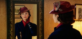 This image released by Disney shows Emily Blunt as Mary Poppins in Mary Poppins Returns. Blunt failed to receive an Oscar nomination for best actress for her role in the film. (Disney via AP)