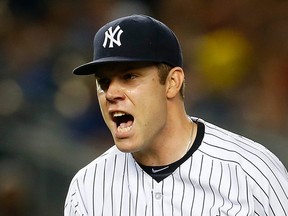 Pitcher David Phelps began his career with the New York Yankees, and also has pitched for the Seattle Mariners and Miami Marlins. He was signed as a free agent by the Toronto Blue Jays on Jan. 10, 2019. (MIKE STOBE/Getty Images files)