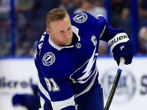 Tampa forward Steven Stamkos brings a four-game point streak into Thursday night's game against Toronto. (GETTY IMAGES)