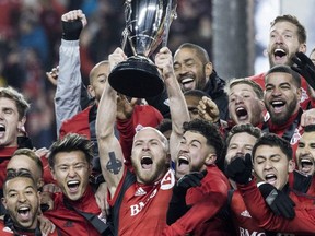 Toronto FC celebrates its MLS Cup win in December 2017. Craig Robertson/Toronto Sun/Toronto Sun file