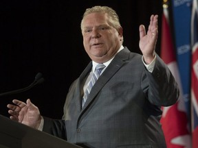 Premier Doug Ford speaks to the Economic Club of Canada in Toronto, Ont. on Monday, January 21, 2019. Stan Behal/Toronto Sun