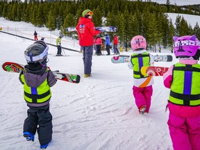 Big Sky in Montana offers Small Fry Camp, a 1 1/2-hour lesson designed to get 3-year-olds on skis and Teen Mountain Experience, a small-group, half-day guided lesson to build skills and encourage bonding with fellow would-be shredders. (Big Sky handout photo by Ed Coyle)