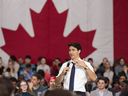 Prime Minister Justin Trudeau speaks during a town hall at University of Regina in Regina, Saskatchewan on Thursday, Jan. 10, 2019. (THE CANADIAN PRESS/Michael Bell)